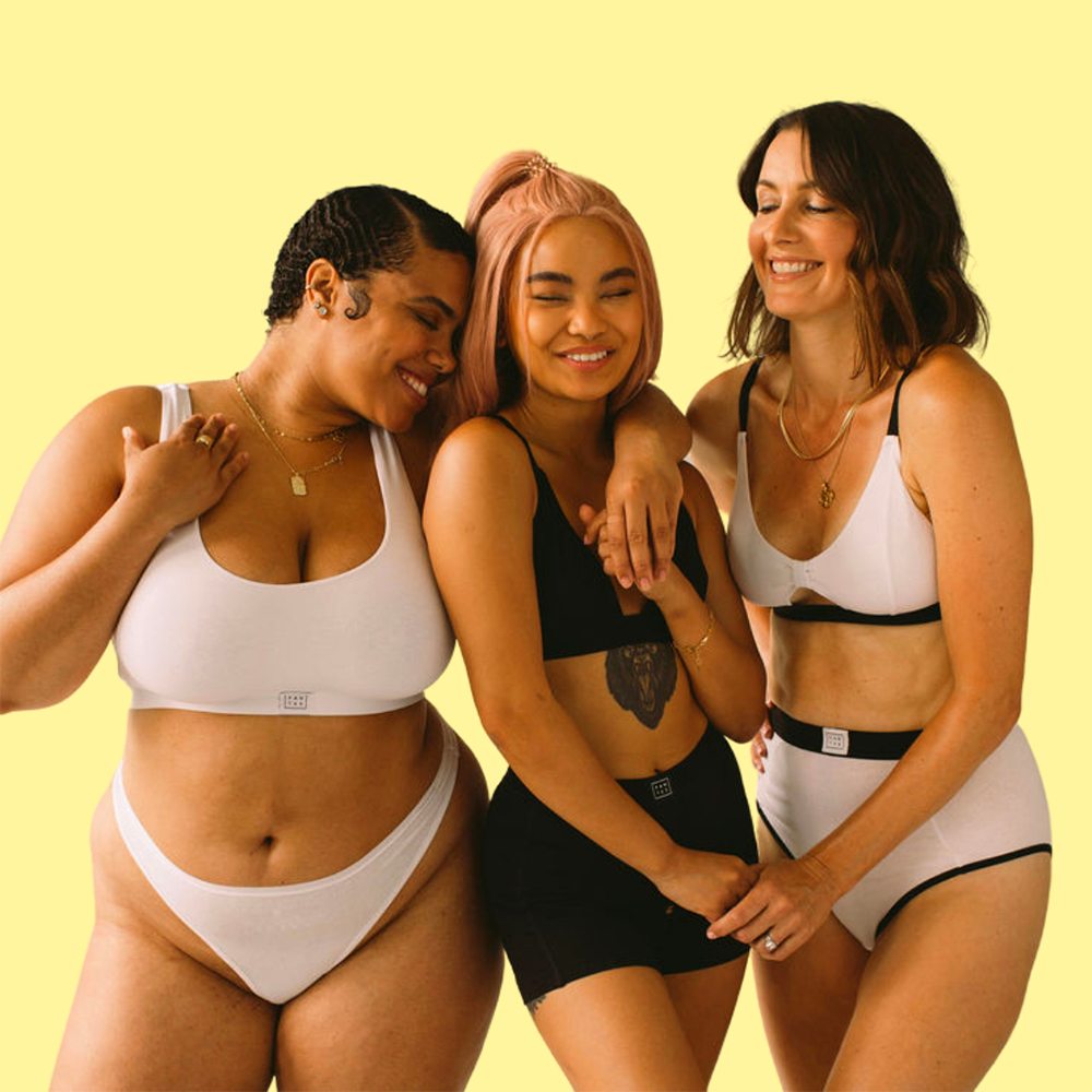 Pantee brand shoot on yellow